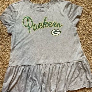 Green Bat Packers peplum Touch by Alyssa Milano size medium